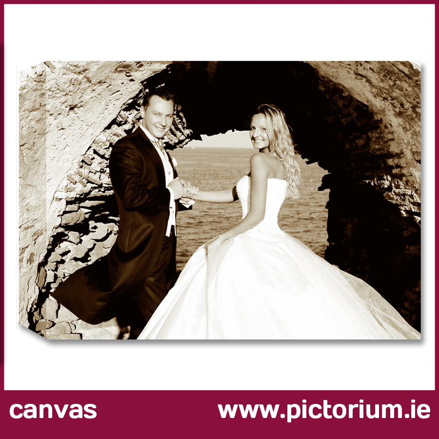 Wedding Canvas Canvas Prints Bride And Groom In Sepia Over 50 Sizes Photo Printing Canvas 4723