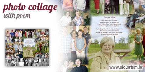 Photo Collages Personalised With A Poem The Pictorium Dublin Photo Printing Restoration